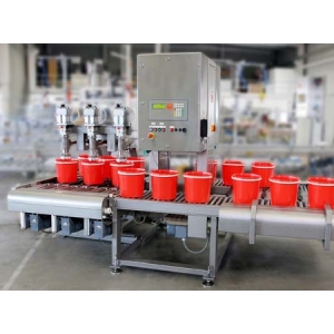 5L open top plastic pail paint filling line