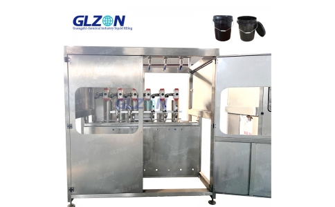 Automatic Inline 2 Nozzles Chemical Liquid Volumetic Filling Machine