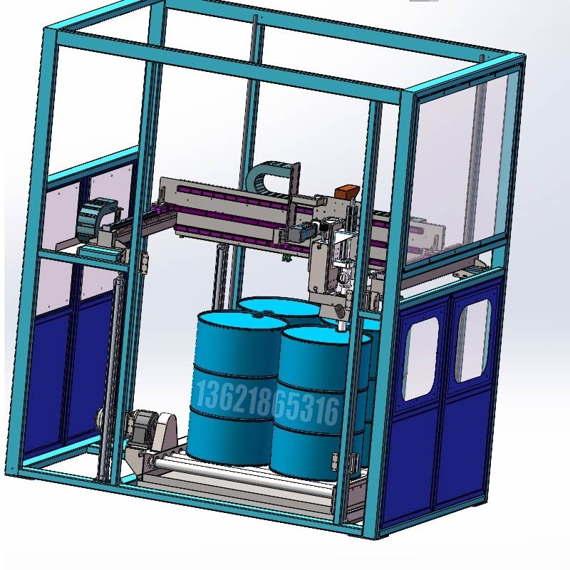多元醇?jí)荷w機(jī) 200升自動(dòng)碼垛壓蓋機(jī)