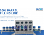 Four-Head Corrosive Liquid Filling Line for Filling 200L Drum Detergent